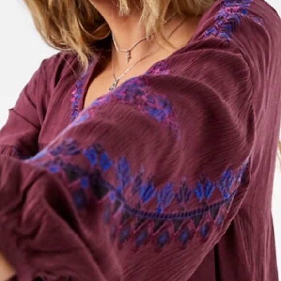 “NEW” Free People Arianna Embroidered Tunic - Picture 3 of 7